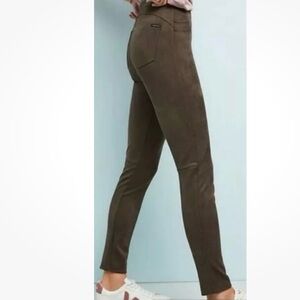 Sanctuary x Anthropologie Mona Faux Suede Leggings Small Brown Stretch Western